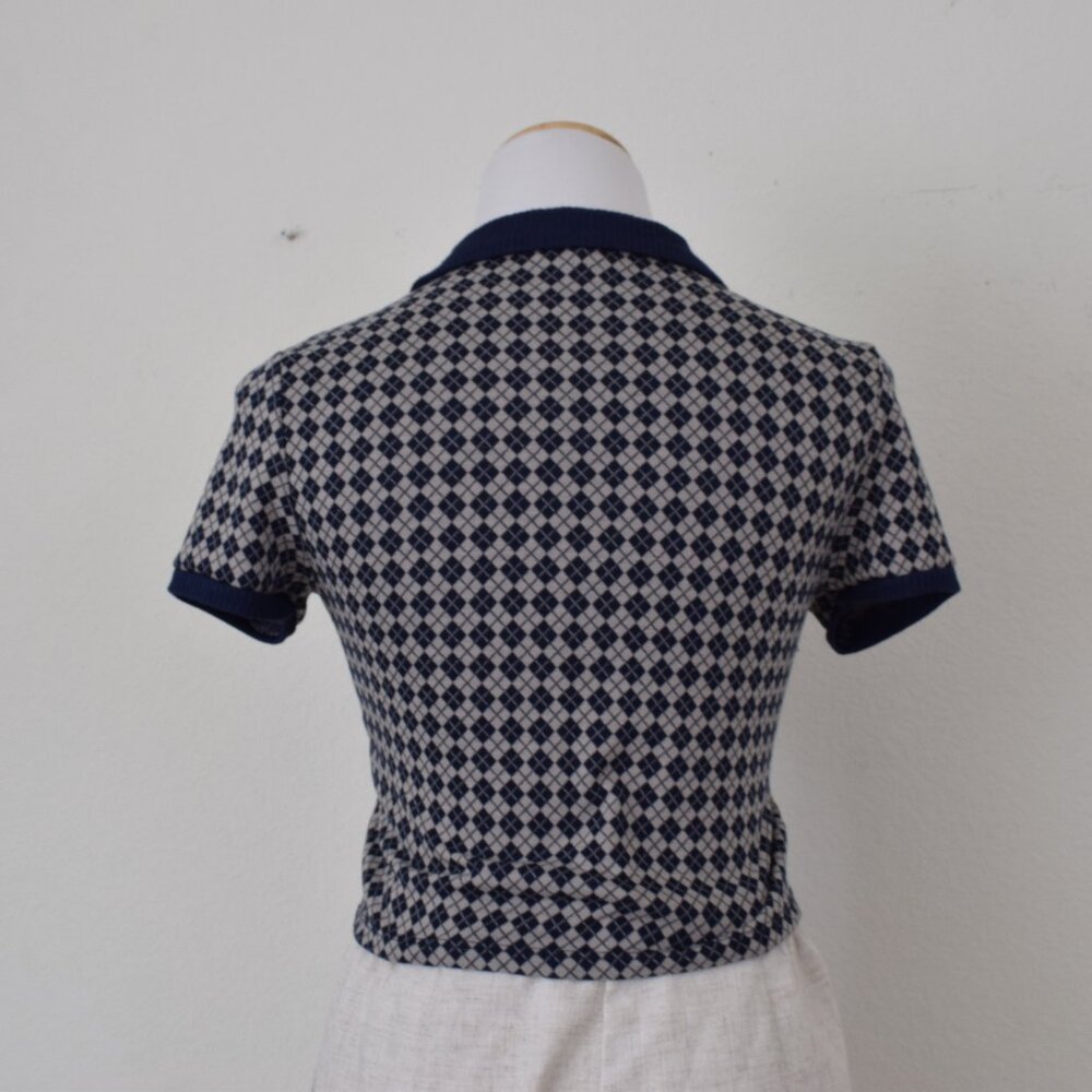 Poly/Rayon Spandex Short-Sleeved collared blouse‎ by Pink Rose size M - Picture 5 of 11